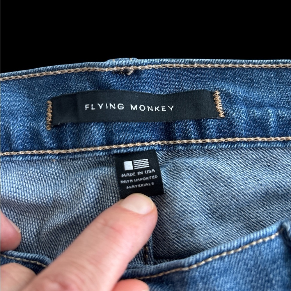 🍀🍂Flying Monkey Classic Blue Denim Shorts - Picture 2 of 4
